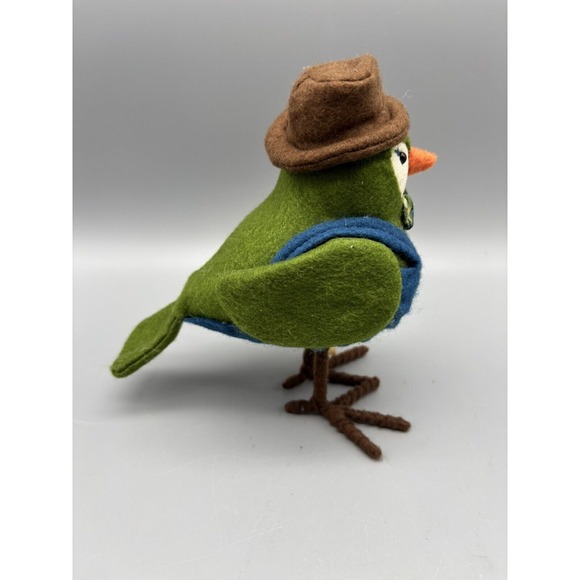 Target Spritz 2017 Featherly Friends FARMER Fall Harvest‎ Fabric Bird Figurine - Picture 2 of 7